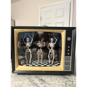 Toil and Trouble Halloween LED Lights Animated Musical Skeleton Disco Club TV